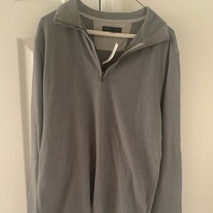 BRAND NEW Gray pullover zip front.